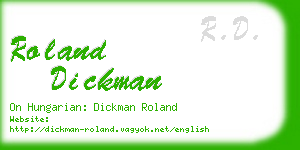 roland dickman business card